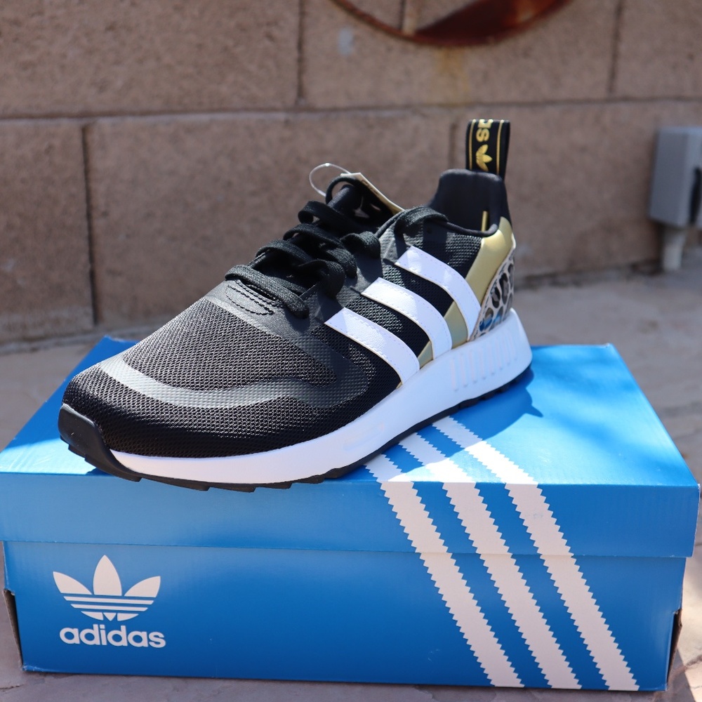 Adidas MultiX Women's Athletic Sneaker Casual Shoe Leopard Print Trainers- Sz 8 - Picture 2 of 5